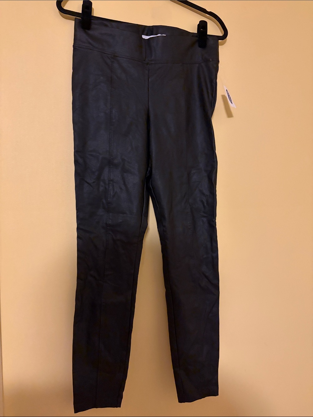 Old Navy Black Faux-Leather Leggings